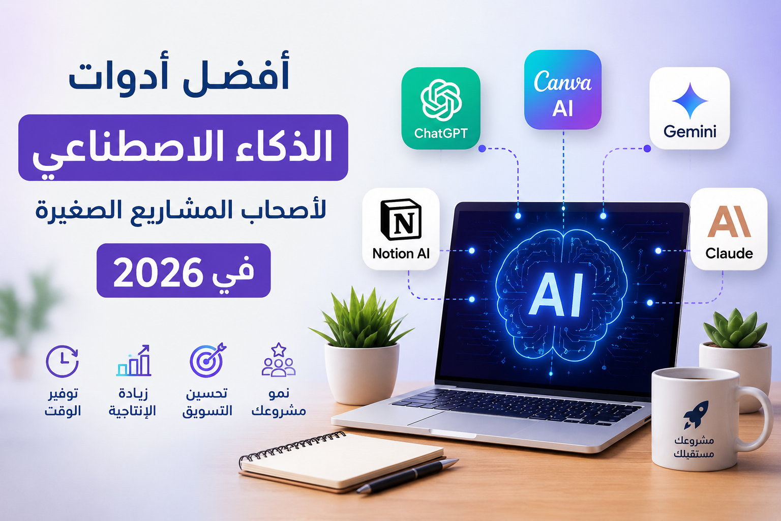أفضل أدوات الذكاء الاصطناعي لأصحاب المشاريع الصغيرة في 2026