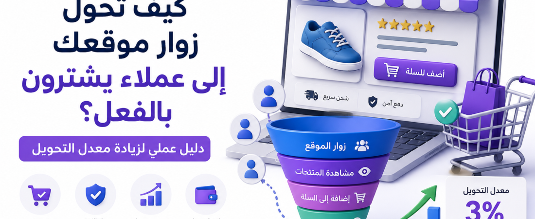 كيف تحول زوار موقعك إلى عملاء يشترون بالفعل؟ دليل عملي لزيادة معدل التحويل