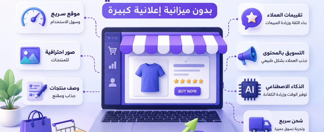 أفضل طرق زيادة مبيعات المتجر الإلكتروني بدون ميزانية إعلانية كبيرة